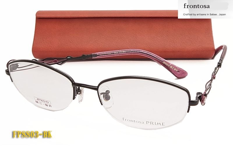 Frontosa（ передний ...） сделано в Японии   очки   рама  FP8803-BK  очки    Япония ... пр-во   ... структура  ... ... ощущение   ... ... и    ！