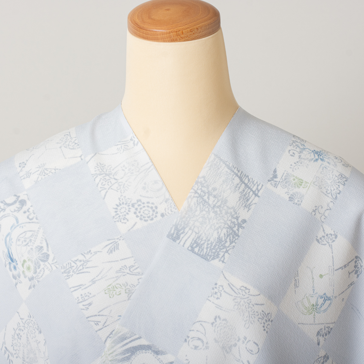 東レ シルック 】小紋 着尺 反物 no.207 新品 未使用 洗える着物 送料