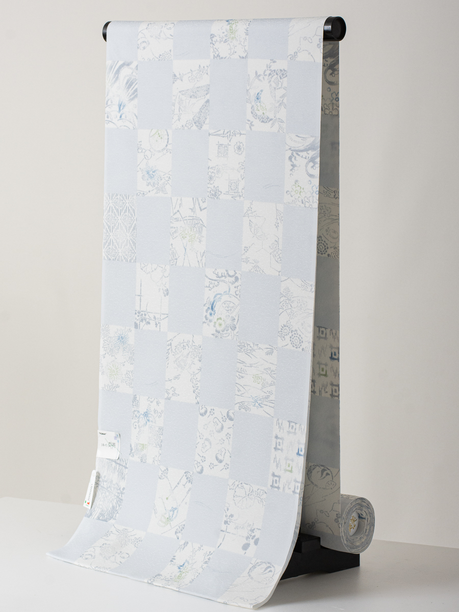 東レ シルック 】小紋 着尺 反物 no.207 新品 未使用 洗える着物 送料