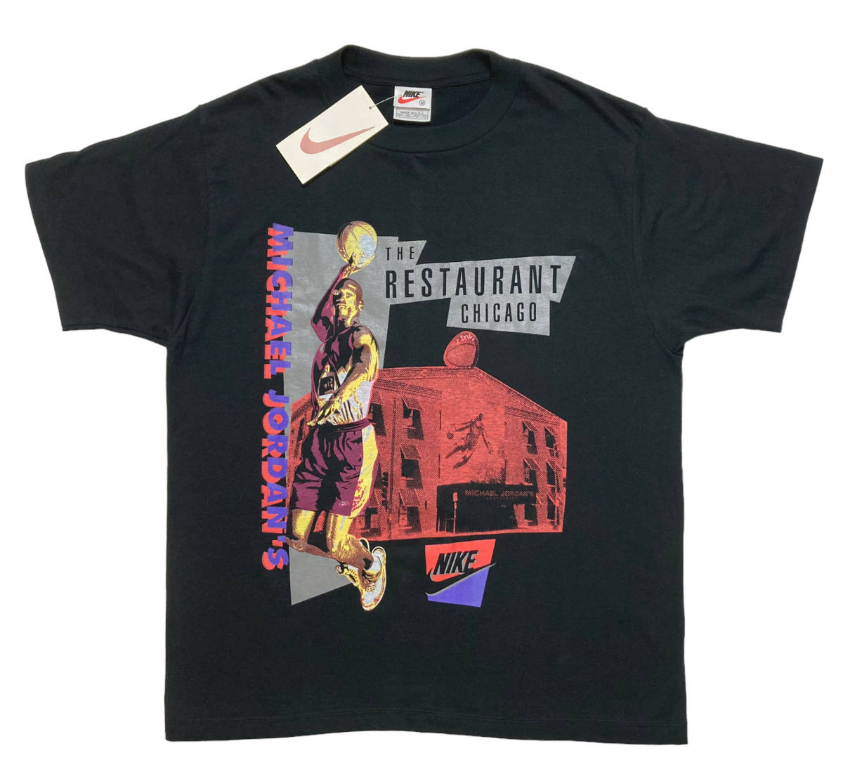 デッドストック 90s NIKE USA製 ジョーダン レストラン Tシャツ JORDAN THE RESTAURANT CHICAGO ビンテージ