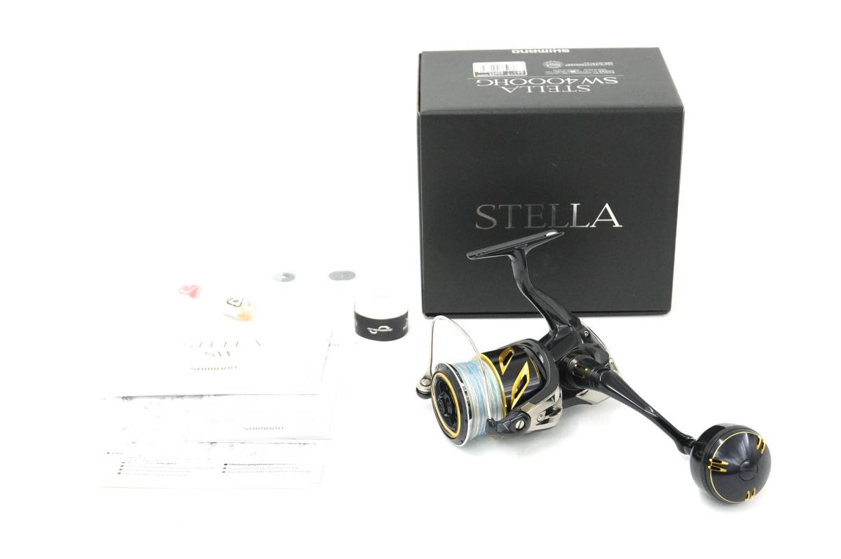 Shimano 20 Stella SW 4000HG Spinning Reel - Black/Gold for sale