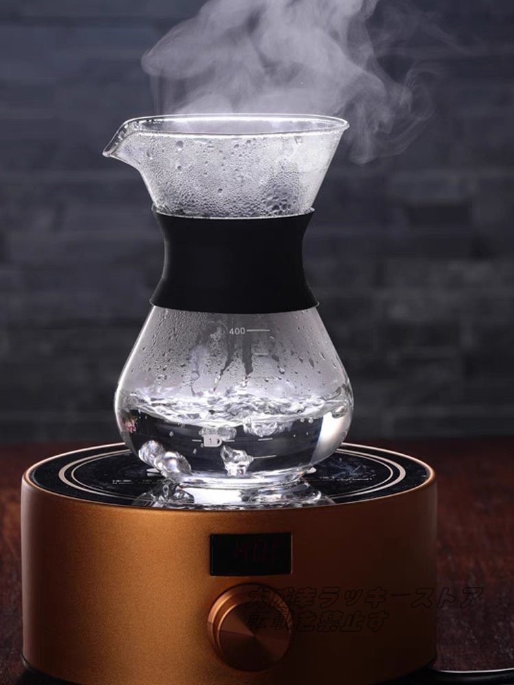  new goods coffee pot high capacity stylish heat-resisting transparent microwave oven possible 400Ml heat-resisting glass coffee server coffee dripper F184