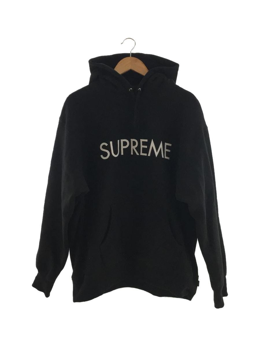 Supreme◆22AW/capital hooded sweatshirt/パーカー/L/コットン/BLK