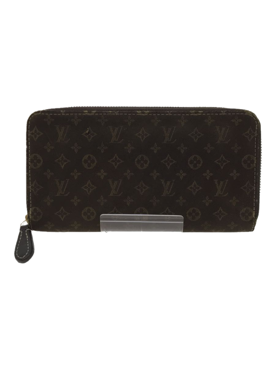 LOUIS VUITTON◆ジッピー・ウォレット_モノグラム・イディール_BLK/キャンバス/BLK/レディース_画像1