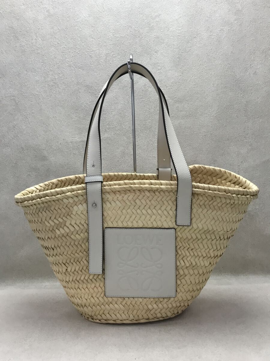 LOEWE◇バスケットバッグ/カゴバッグ/ミィディアム/ヤシの葉/ベージュ