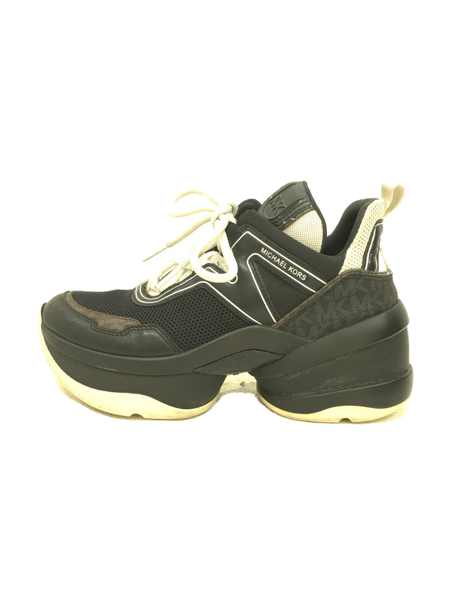 MICHAEL KORS◆olympia trainer/使用感有/ソール減り有/US5.5/BLK_画像1