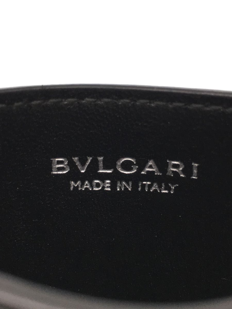 BVLGARI◆カードケース/レザー/BLK/無地/メンズ/インフィニートゥム/292251/ブラック/黒/中古_画像3