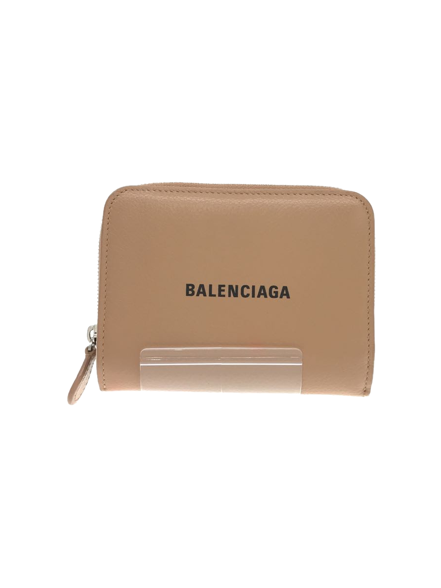 100 ％品質保証 BALENCIAGA◇2つ折り財布/-/BEG/レディース 二つ折り