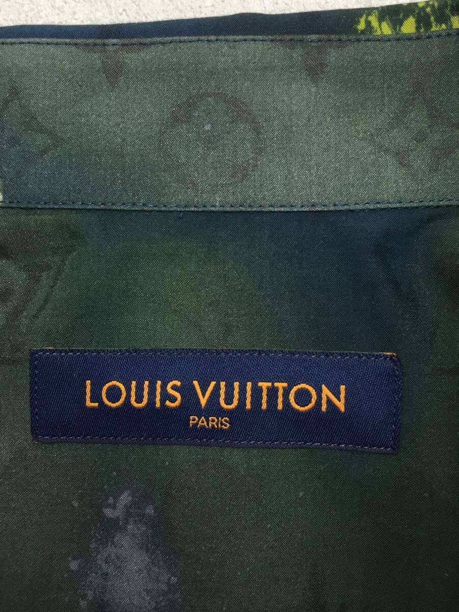 LOUIS VUITTON◆RM212M D15/21AW/モノグラムタイアンドダイブルゾンシャツ/長袖シャツ/L/コットン/BLU_画像3