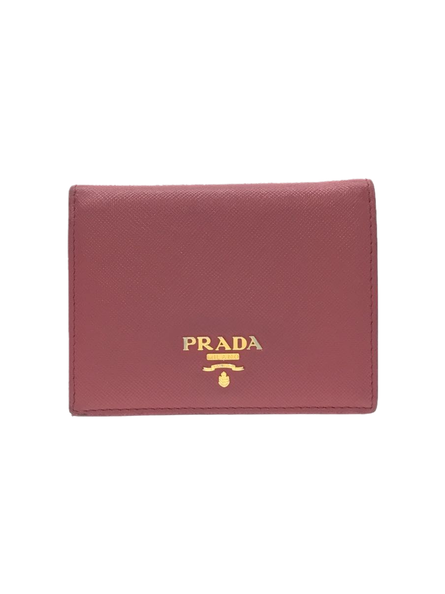 最新入荷】 PRADA◇サフィアーノ/2つ折り財布/RED/レディース/1M0204