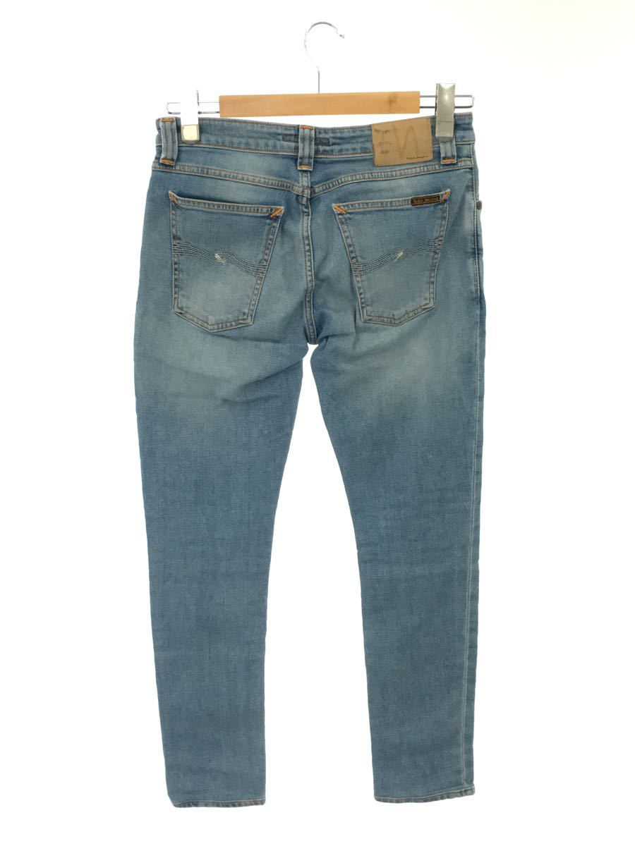 NUDIE JEANS◆ボトム/30/コットン/BLU/無地/スキニー/ウォッシュドデニム/ジップフライ/5ポケット_画像2