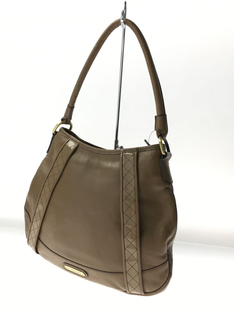熱販売 BURBERRY◇トートバッグ/レザー/BRW/無地 その他