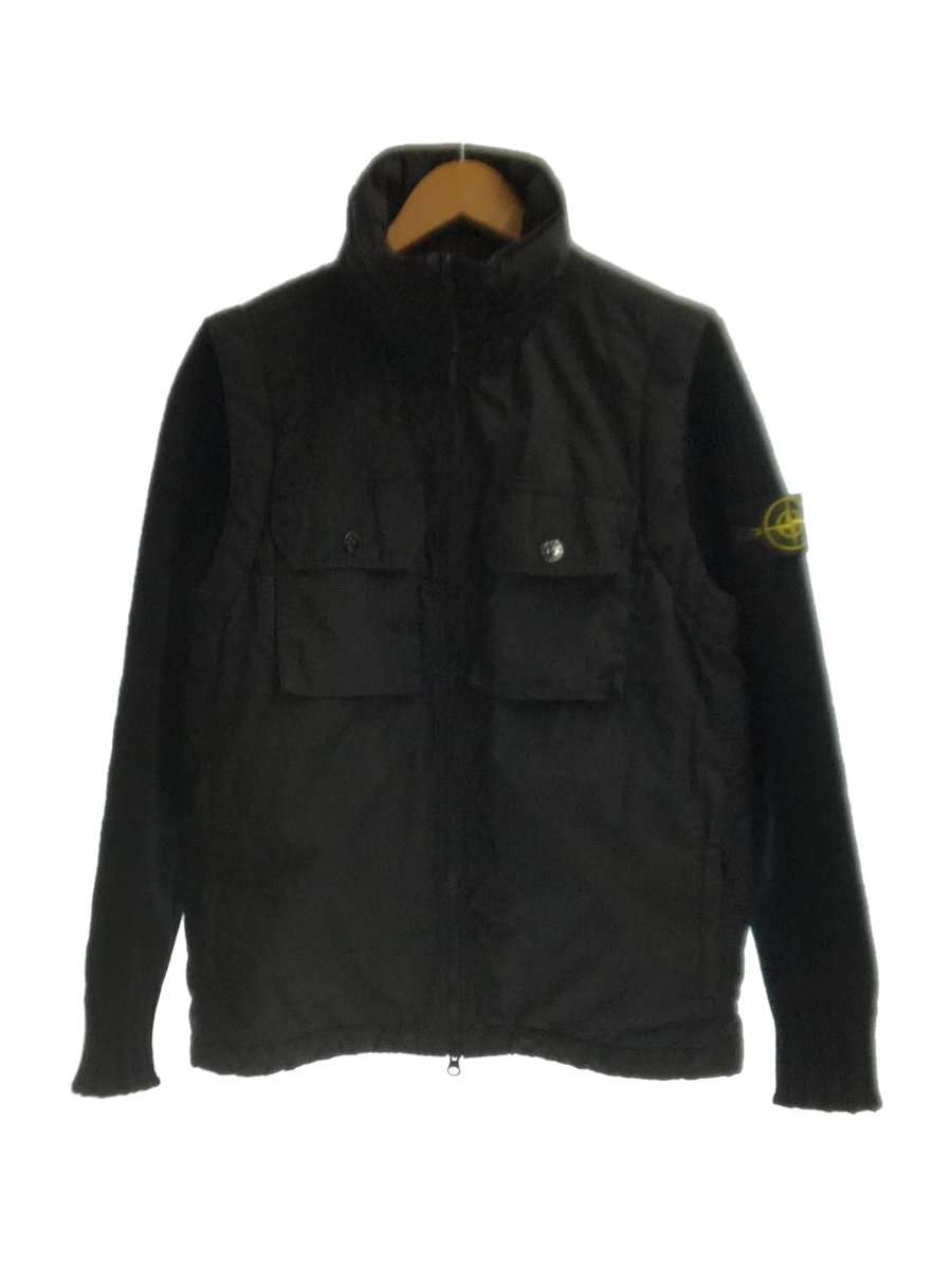 STONE ISLAND◆21AW/クロップドパデッドジャケット/プリマロフト/S/袖ニット/BLK/751543812_画像1