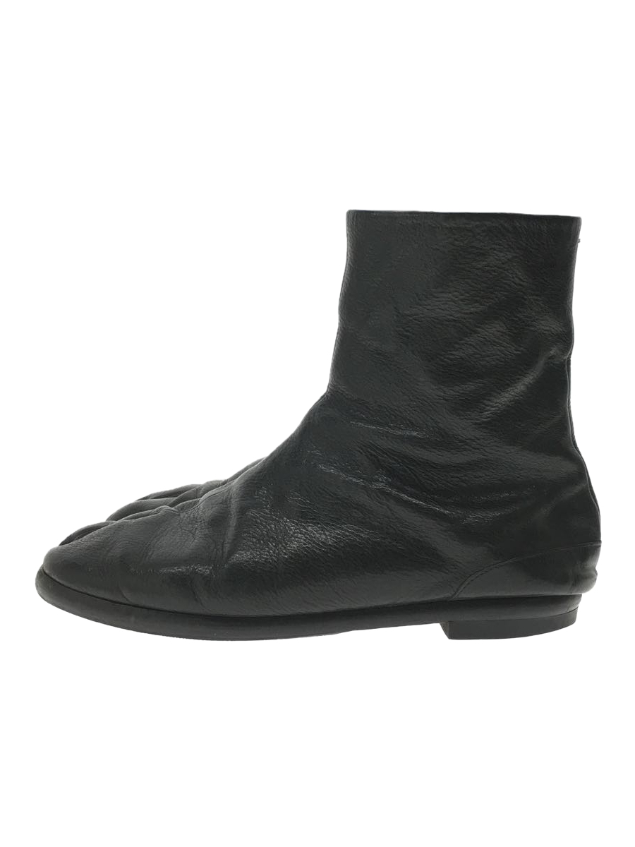 本物 Maison Margiela◇TABI/タビ/足袋ブーツ/42/BLK/レザー/S37WU0348