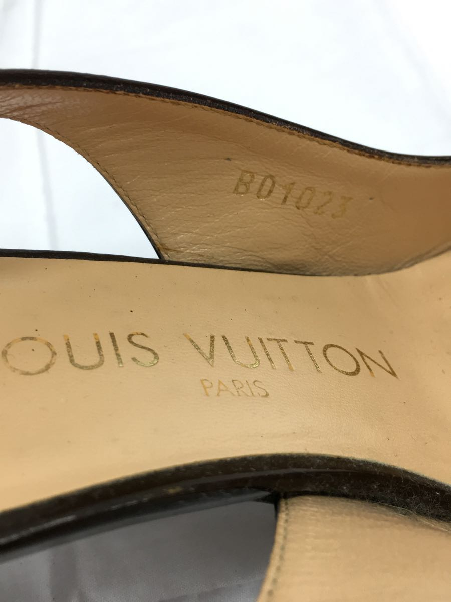 LOUIS VUITTON◆パンプス/36/BRW/エナメル/ヒールパンプス/4/使用感有_画像8