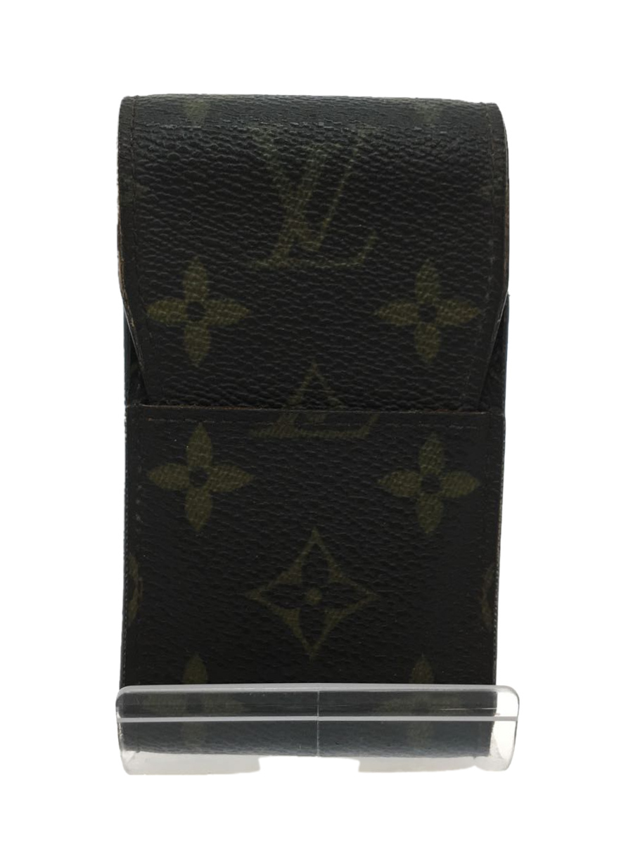 LOUIS VUITTON◇エテュイ・シガレット_モノグラム_BRW/レザー/BRW/メンズ-