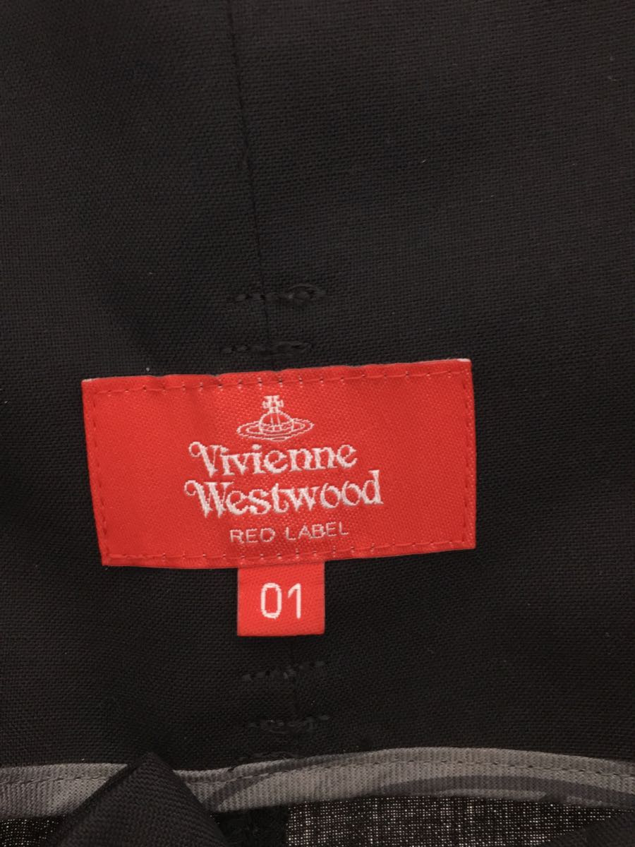 Vivienne Westwood RED LABEL◆ロングスカート/1/ウール/BLK/無地_画像3