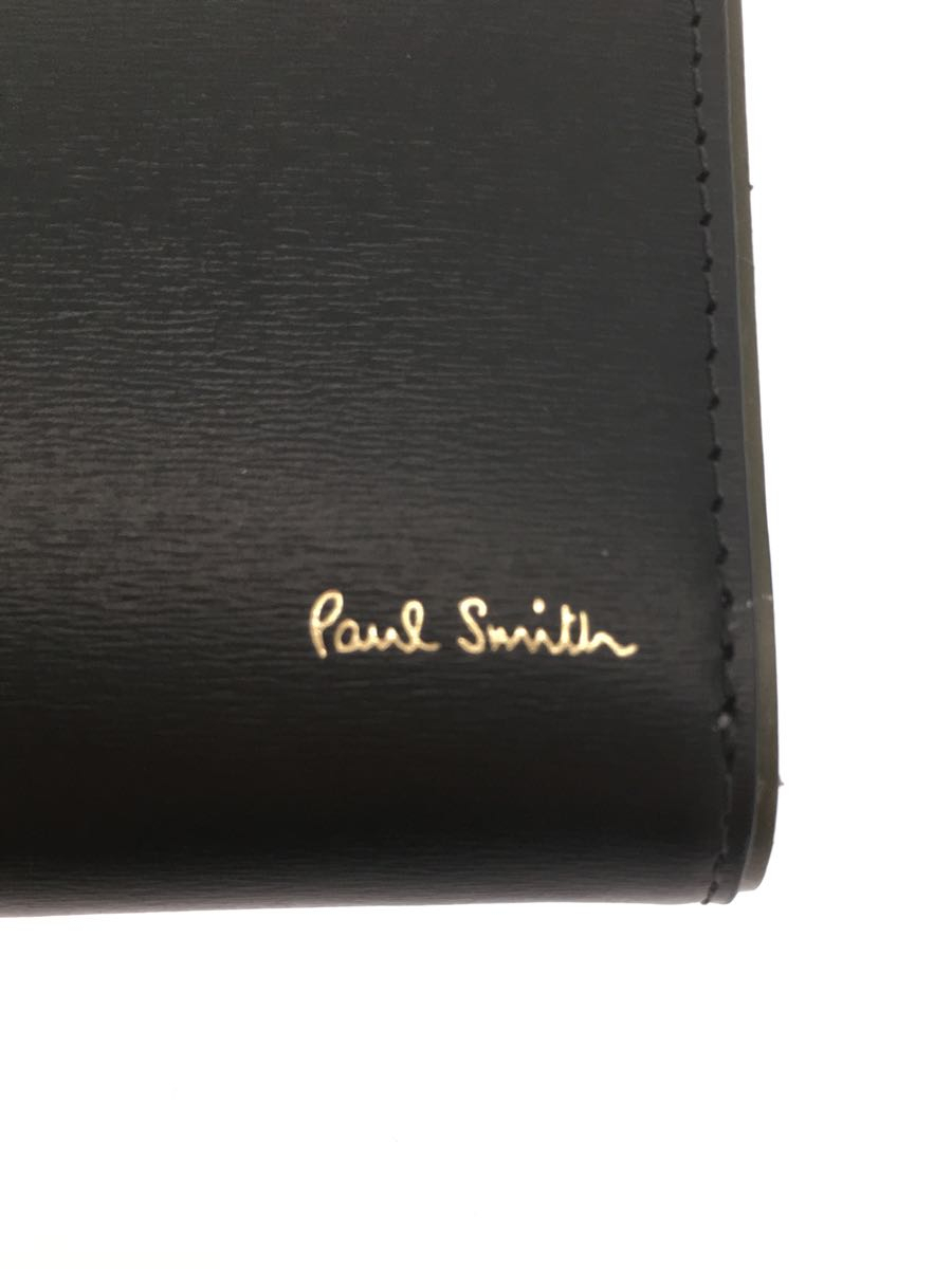 Paul Smith◆マルチストライプエッジ/ラウンドジップカードケース/牛革/GRN/メンズ_画像3