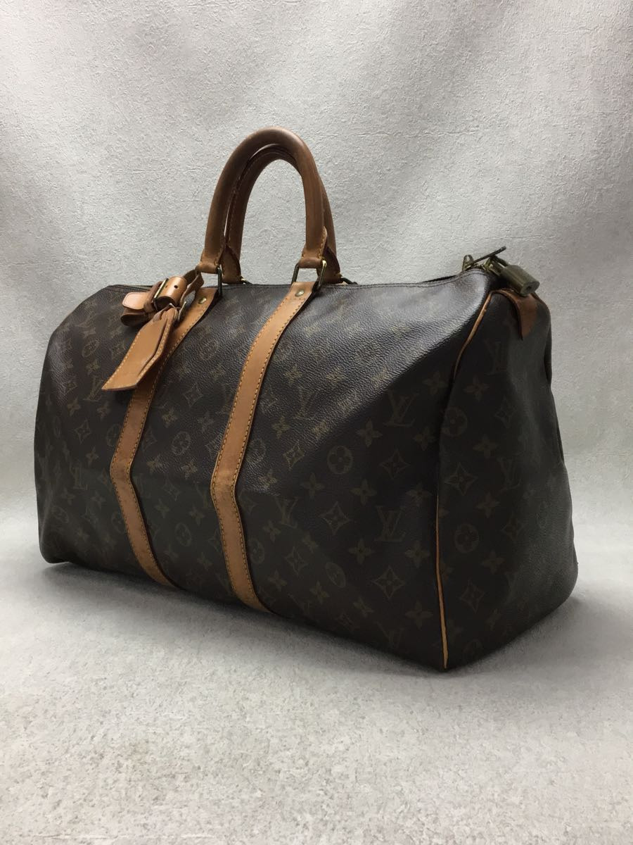 LOUIS VUITTON◇キーポル50_モノグラム_BRW/PVC/BRW/総柄-