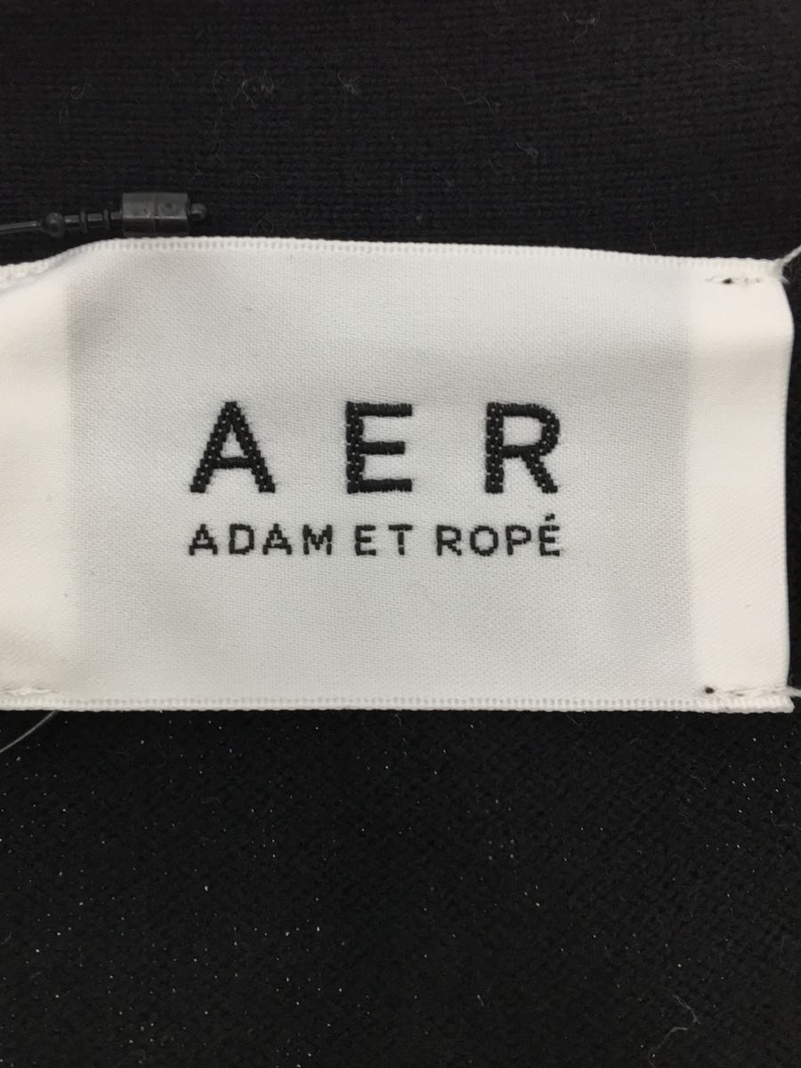 ADAM ET ROPE◆カーディガン(薄手)/FREE/コットン/BLK/無地_画像3