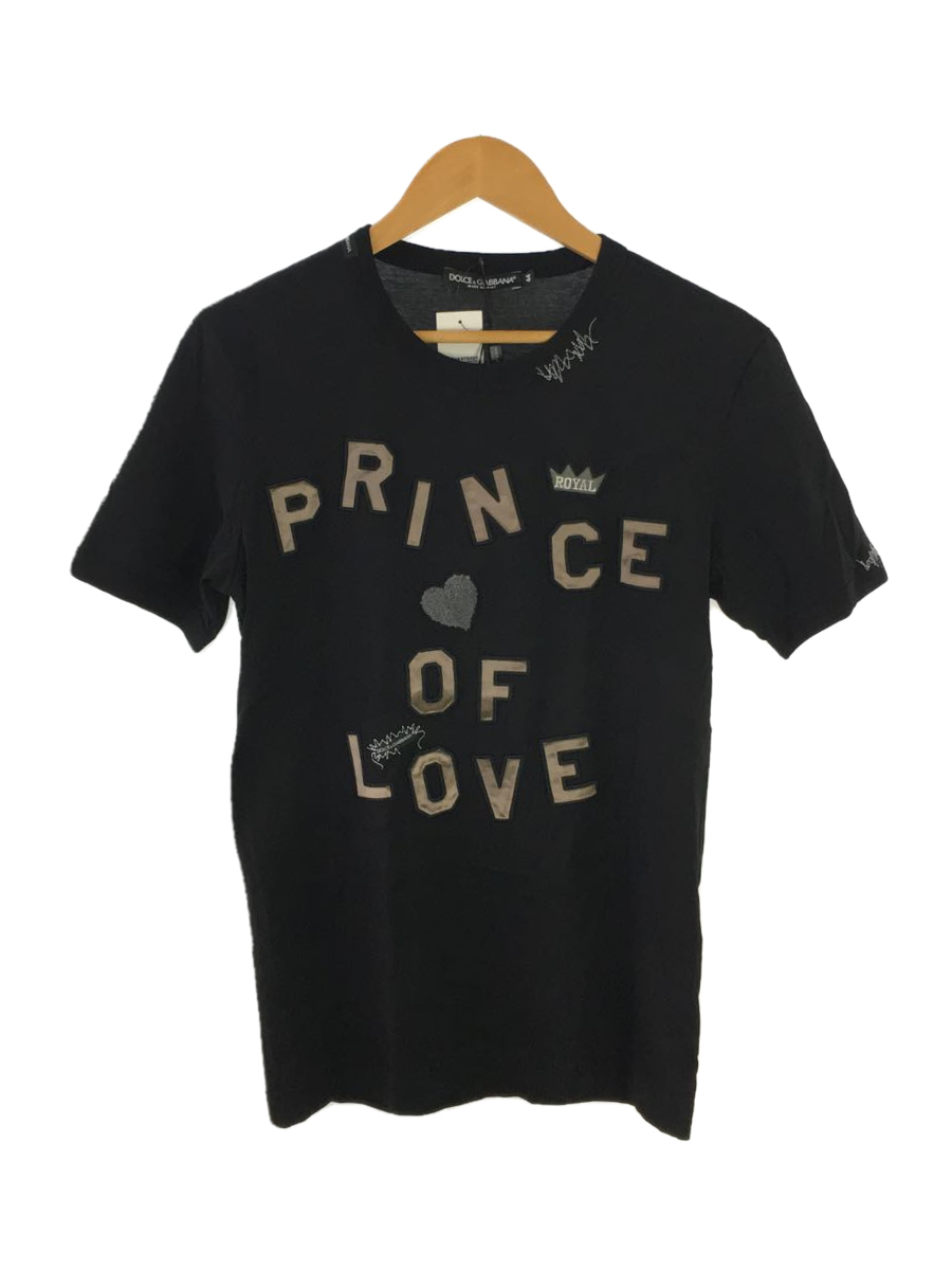 DOLCE&GABBANA◆Tシャツ/44/コットン/BLK