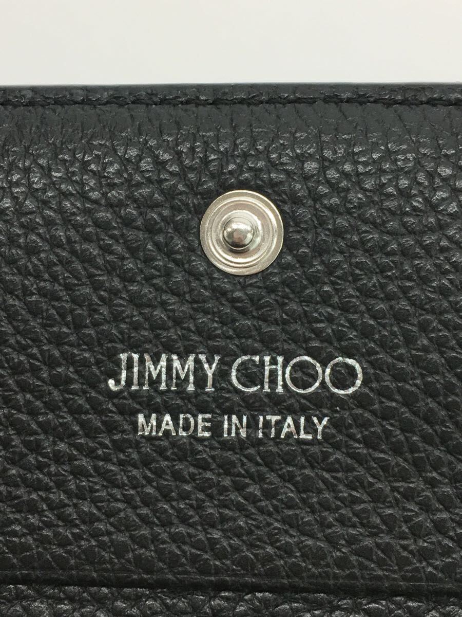 JIMMY CHOO◆2つ折り財布/スタースタッズ/レザー/ブラック_画像3