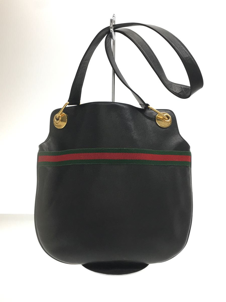 早割クーポン！ GUCCI◇ショルダーバッグ/シェリーライン/レザー/BLK