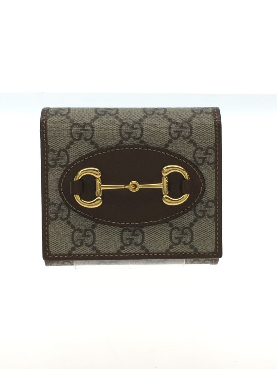 ブランド雑貨総合 GUCCI◇2つ折り財布/レザー/ベージュ/総柄/621891/GG