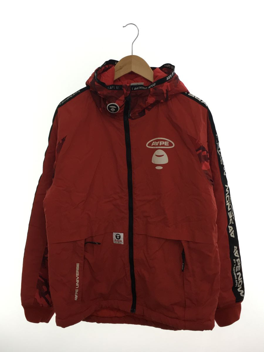 AAPE BY A BATHING APE◆ナイロンジャケット/-/ナイロン/RED_画像1