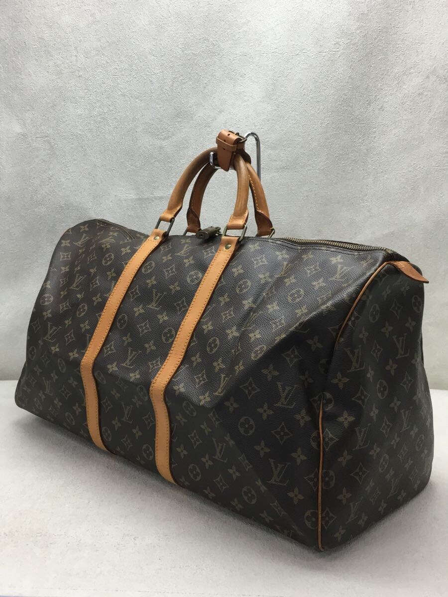 LOUIS VUITTON◇ルイヴィトン/キーポル55_モノグラム_BRW/PVC/BRW