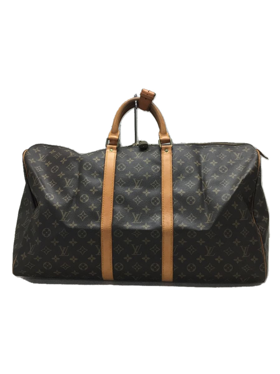 LOUIS VUITTON◆ルイヴィトン/キーポル55_モノグラム_BRW/PVC/BRW_画像1