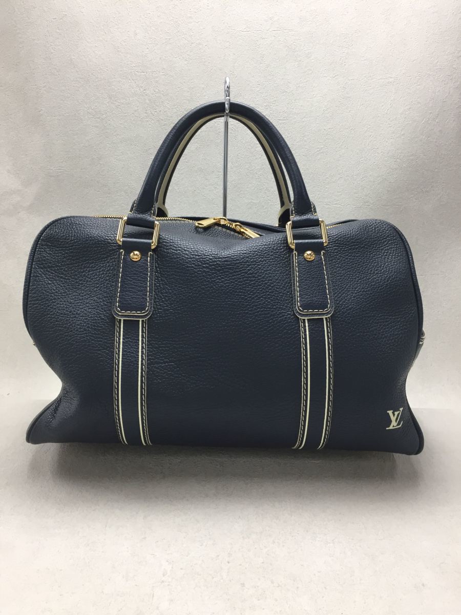 LOUIS VUITTON◆キャリーオール_トバゴレザー/レザー/BLU