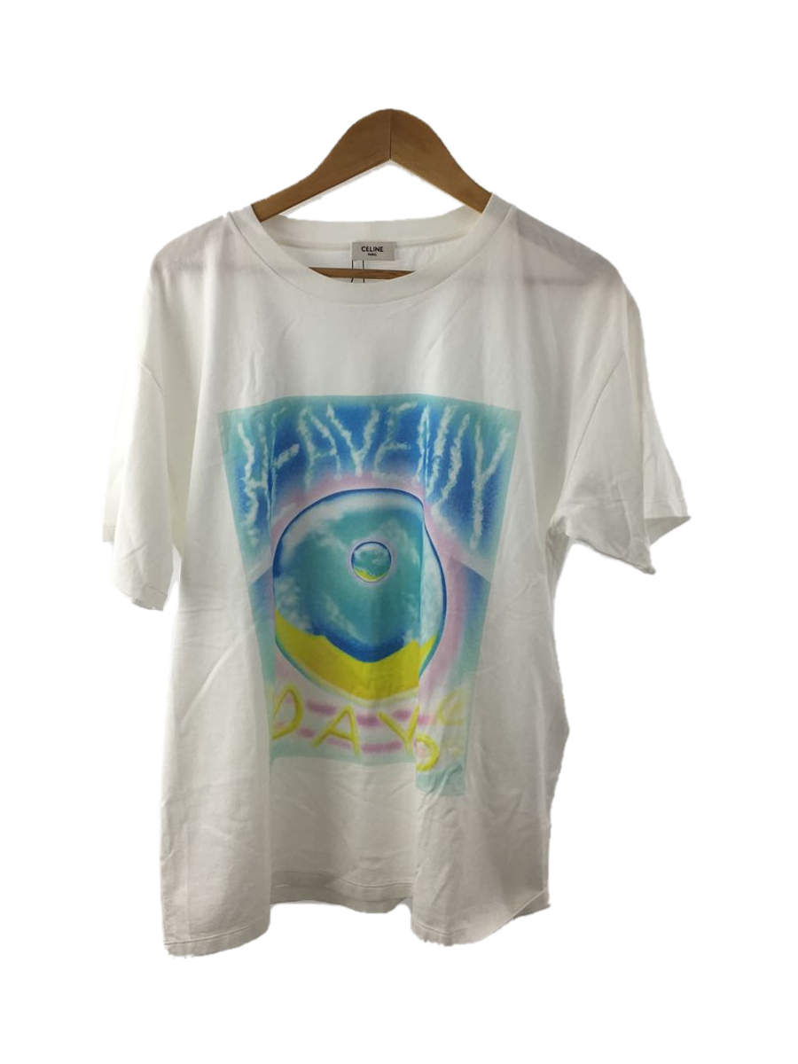 CELINE◆×MARCELO LAVIN/Tシャツ/2X66A671Q/L/コットン/ホワイト/プリント_画像1