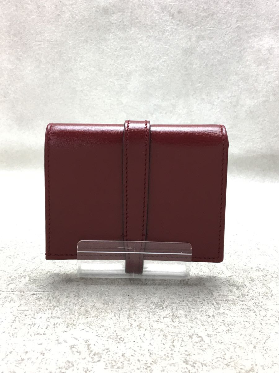 GUCCI◇GUCCI/グッチ/2つ折り財布/レザー/レッド/無地/645536