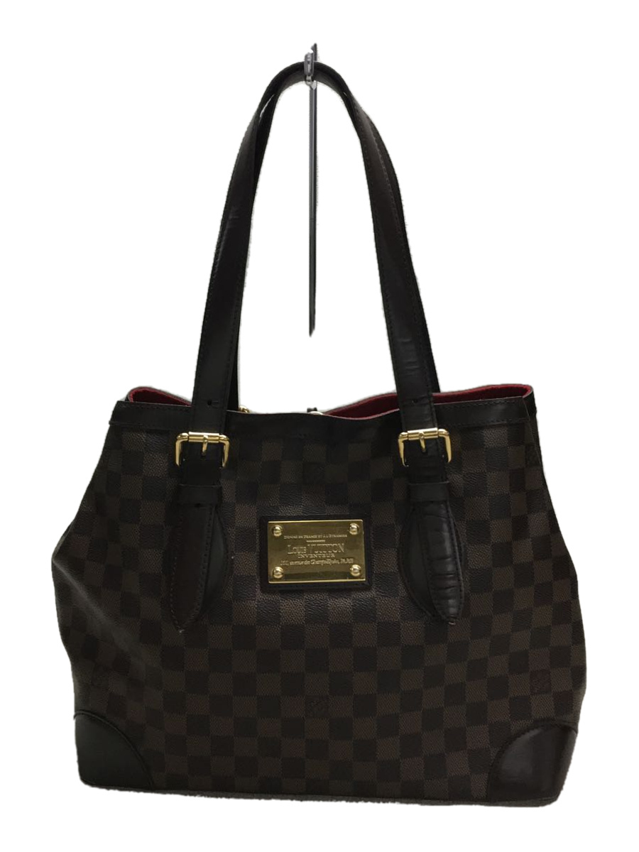 売り日本 LOUIS VUITTON◇ハムプステッドMM_ダミエ・エベヌ_BRW/PVC