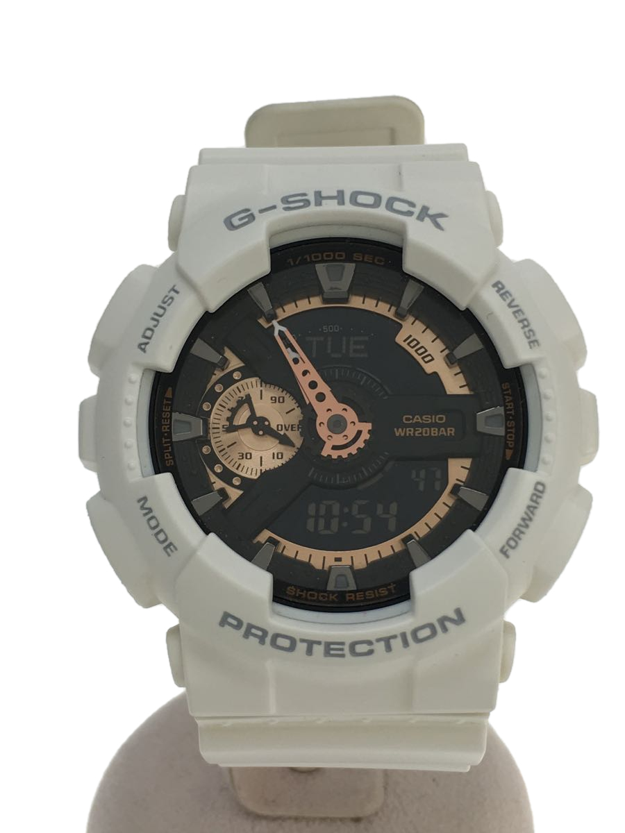 最前線の CASIO◇クォーツ腕時計・G-SHOCK/デジアナ/ホワイト/GA-110RG