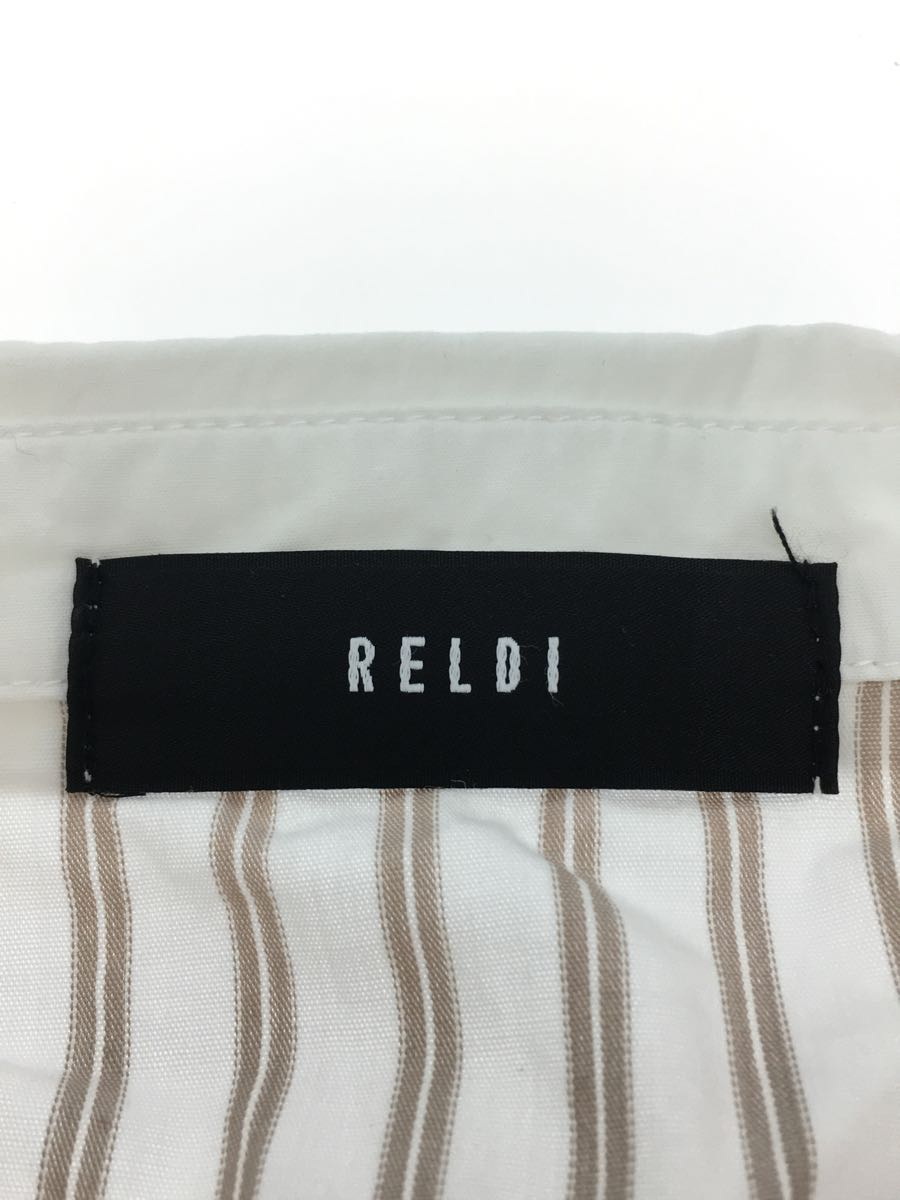 RELDI◆ノースリーブワンピース/FREE/コットン/WHT/ストライプ/REL192-003_画像3