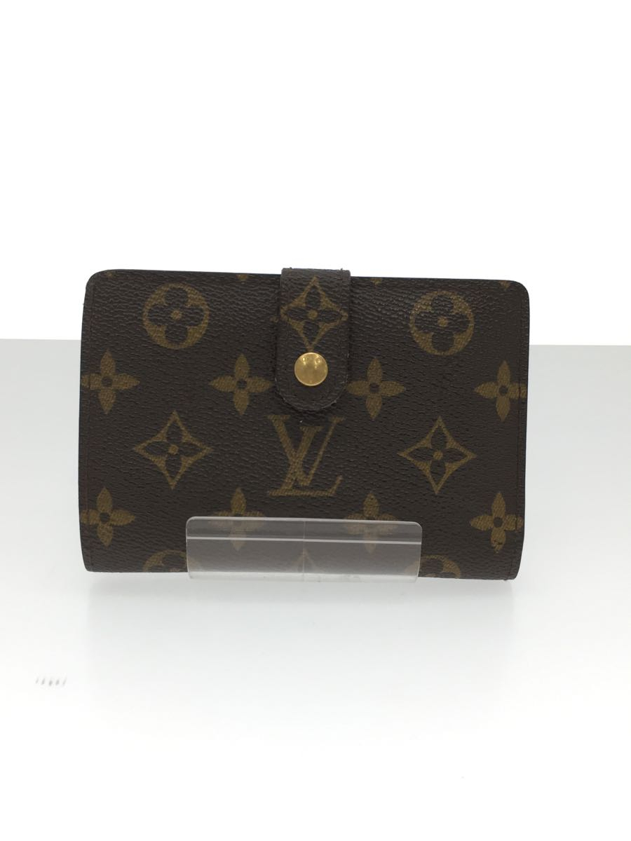 LOUIS VUITTON◆ポルト・モネ・ビエヴィエノワ_モノグラム_BRW/PVC/BRW/内側劣化有_画像1