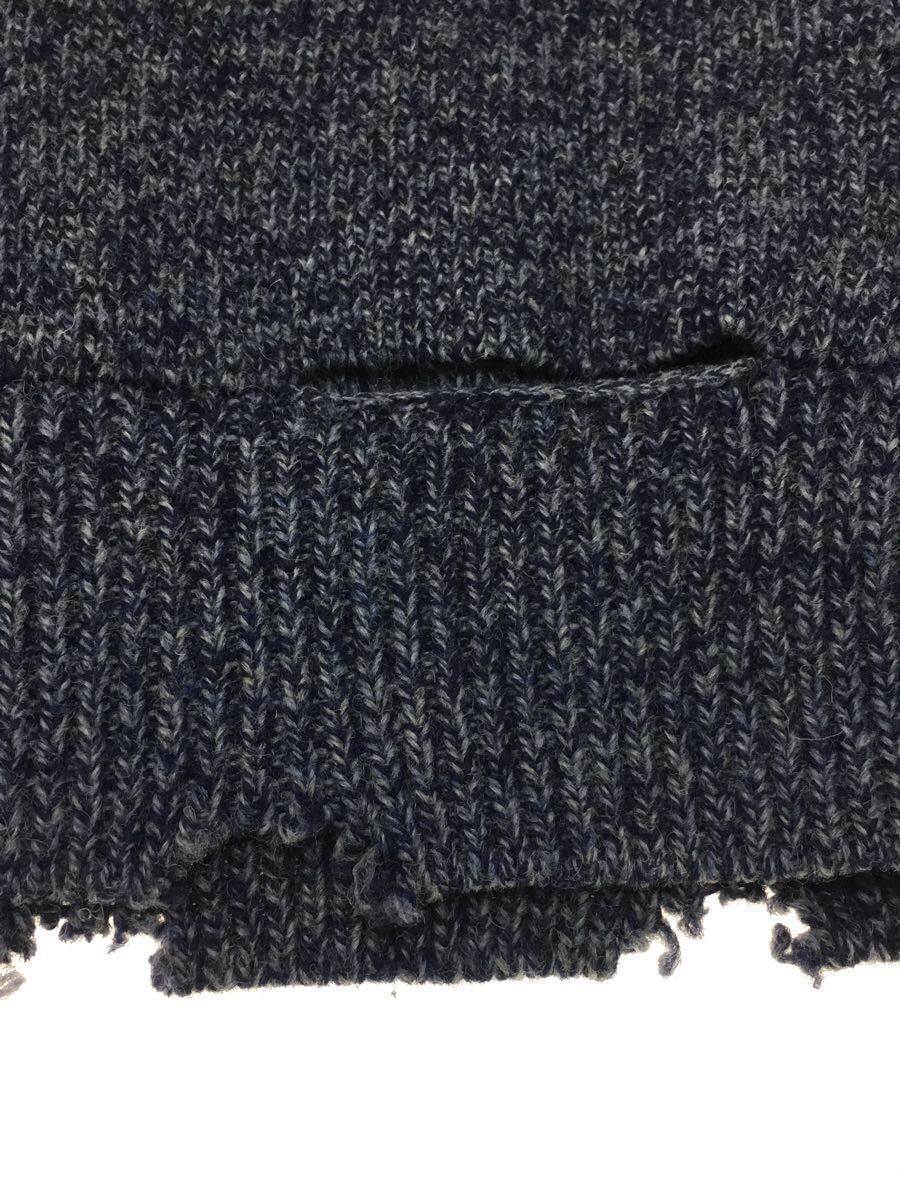 UNUSED◇22AW/DAMAGE 5G WOOL KNIT/1/ウール/ネイビー/US2254 | inmano