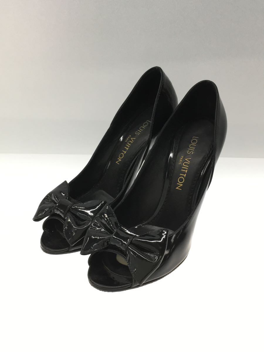 LOUIS VUITTON◇サンダル/36.5/ブラック/エナメル | dagroassessoria