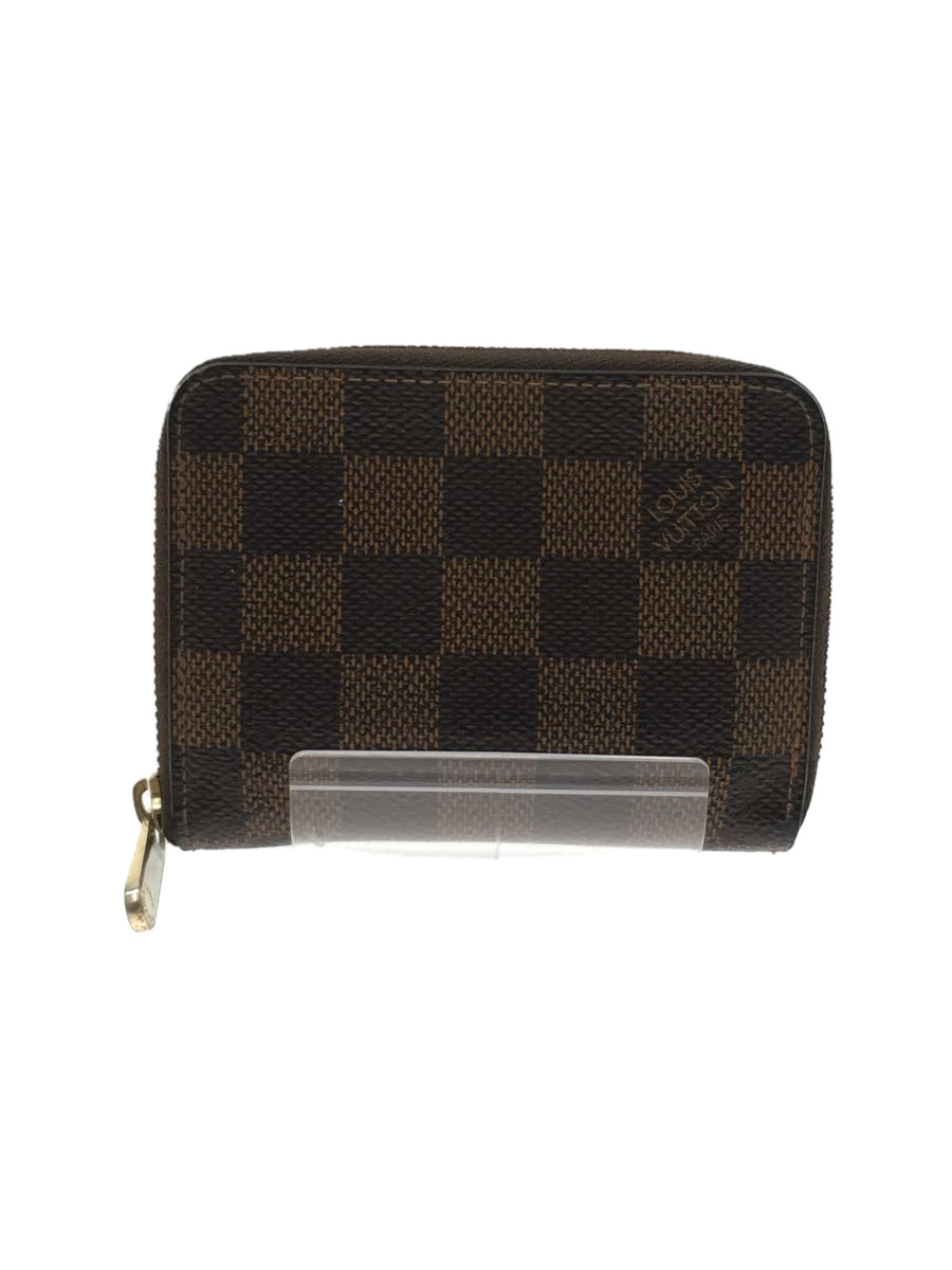 LOUIS VUITTON◆ジッピー・コインパース_ダミエ・エベヌ_BRW/PVC/BRW/レディース//N63070