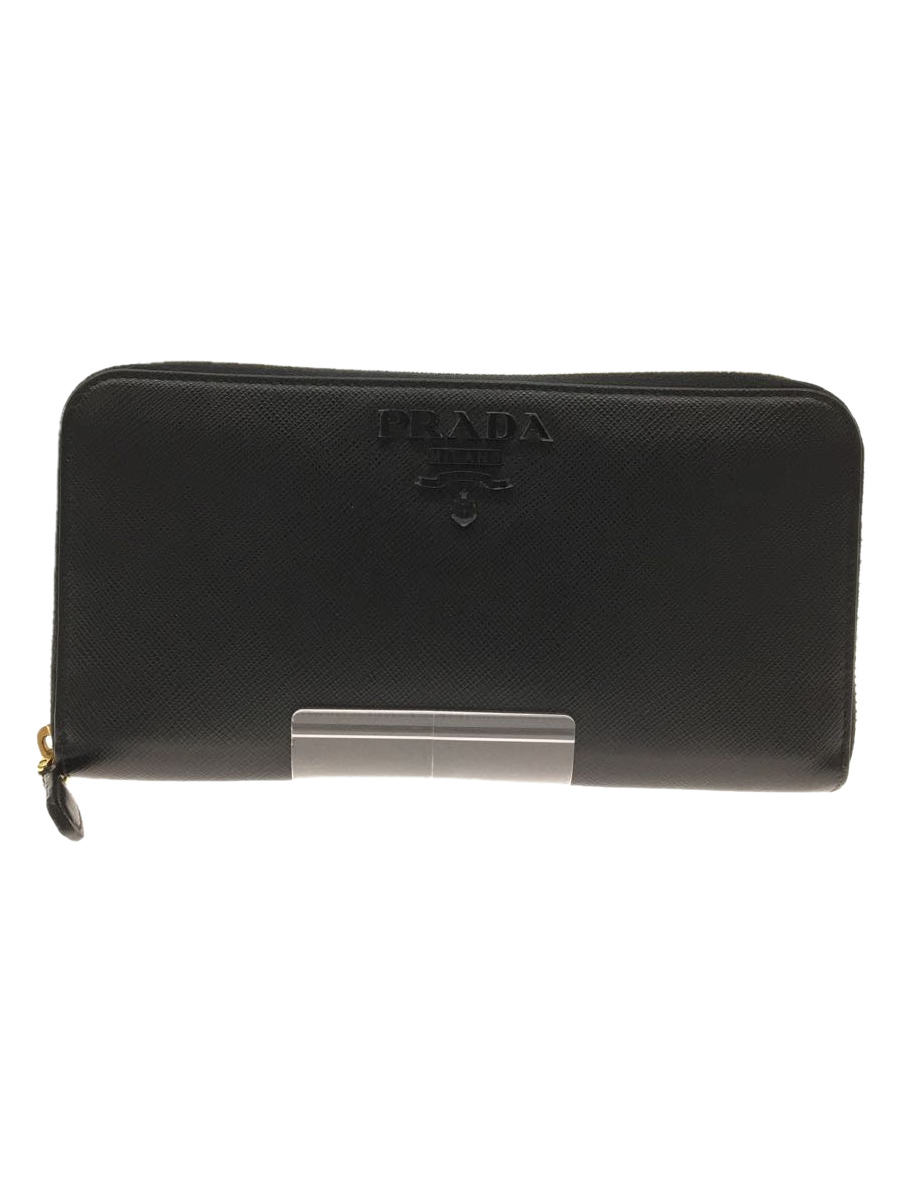 PRADA◆長財布/PVC/BLK_画像1