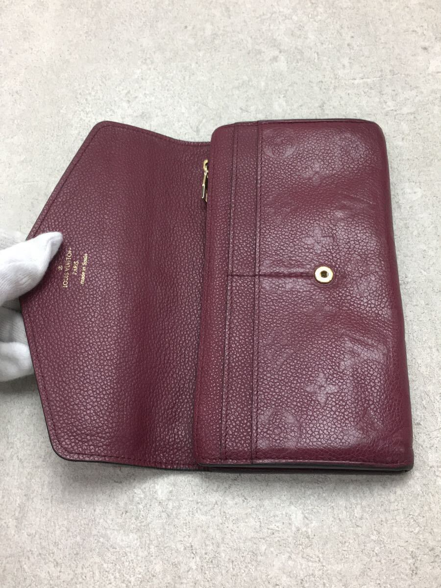 LOUIS VUITTON◇ポルトフォイユ・サラ_モノグラムアンプラント_レザン