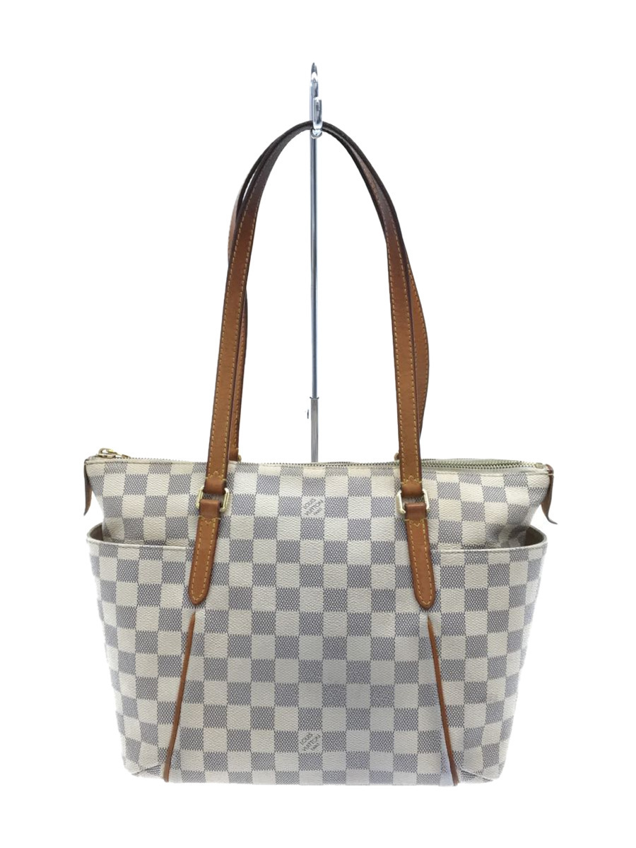 LOUIS VUITTON◇トータリーMM_ダミエ・アズール_WHT/PVC/WHT