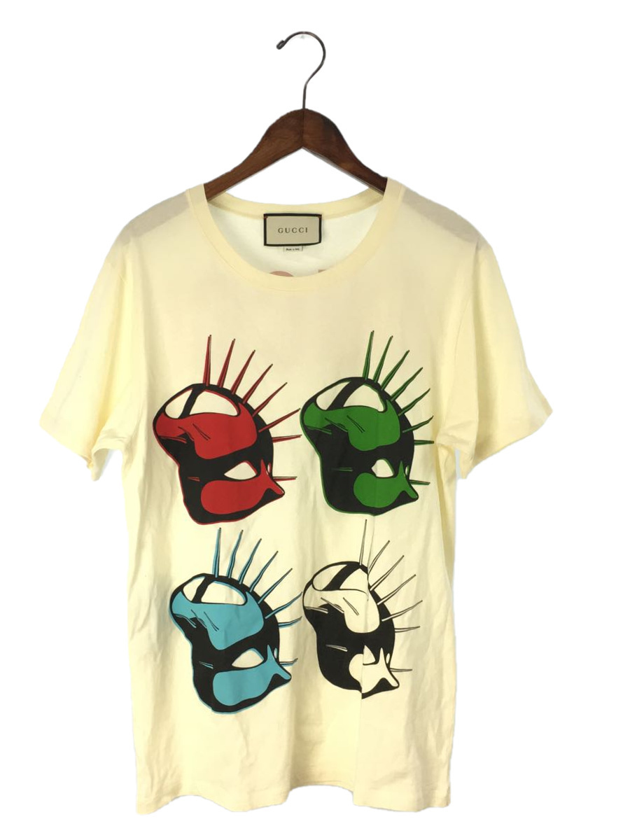 GUCCI◆Tシャツ/S/コットン/IVO/19SS/THE MASK AS A CUT BETWEEN VISIBLE AND I