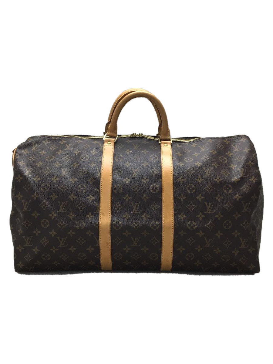 LOUIS VUITTON◆ボストンバッグ[仕入]/レザー/BRW/総柄/M41424