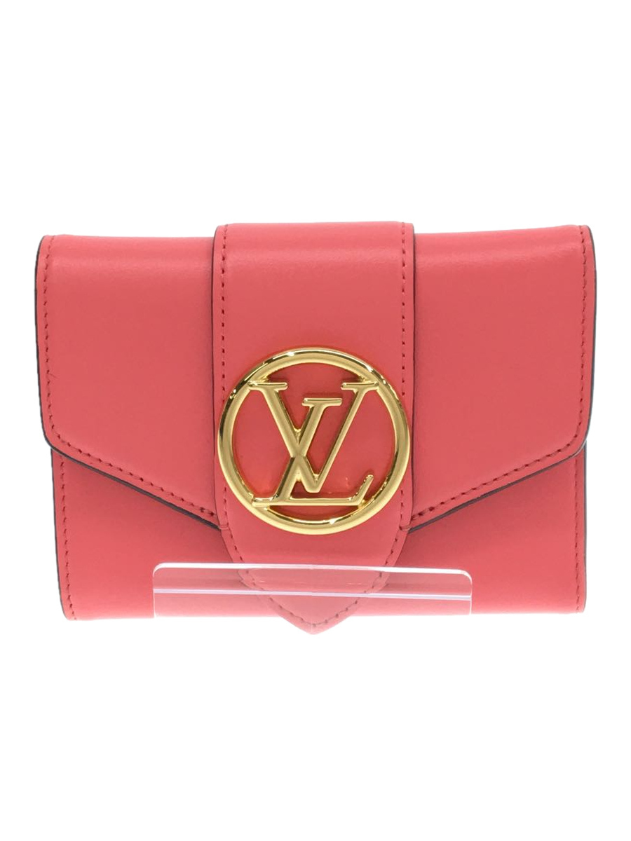 LOUIS VUITTON◇保存袋有/ポルトフォイユポンヌフ/長財布/レザー