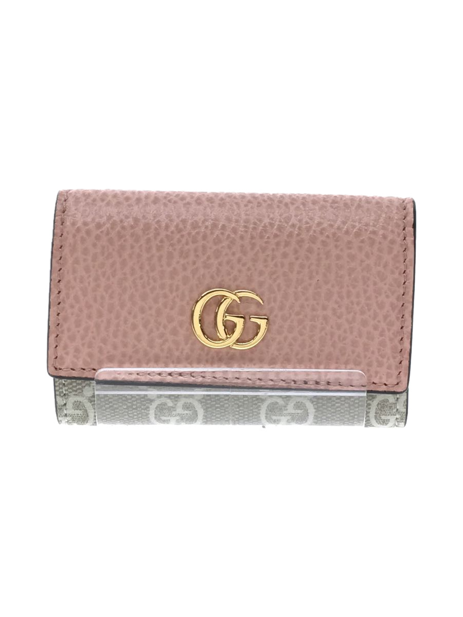 GUCCI◆6連キーケース/レザー/PNK/レディース/456118_画像1