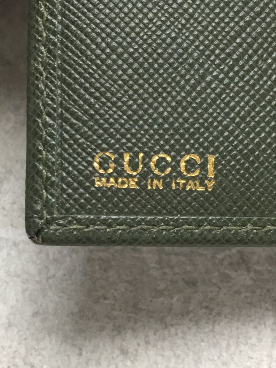 国際ブランド】 GUCCI◇2つ折り財布/-/GRN/無地/レディース 二つ折り