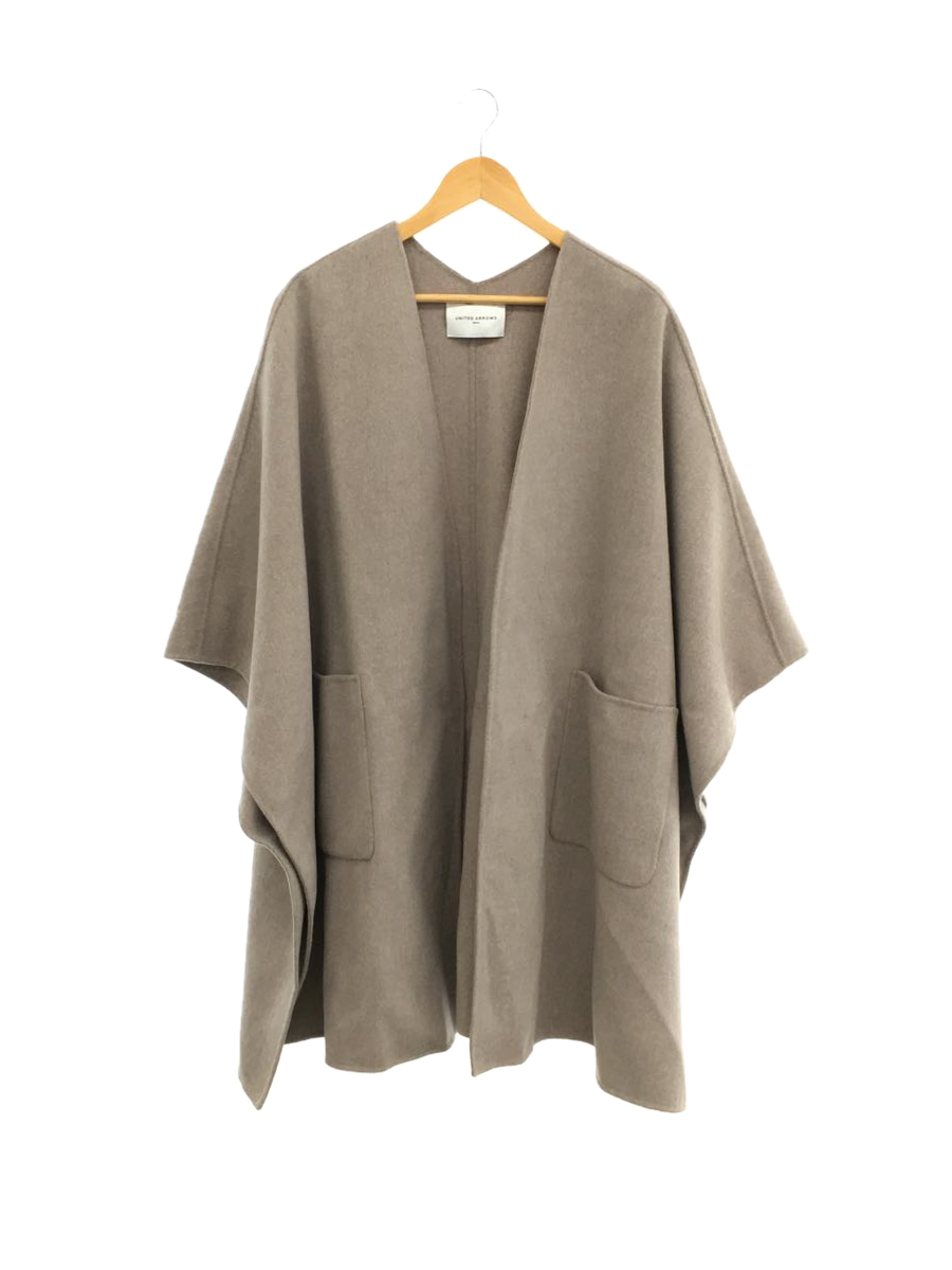 ファッションデザイナー UNITED ARROWS◆コート/-/ウール/GRY/W/N W/1525-199-4153 リバーポンチョ Mサイズ ファッションデザイナー UNITED ARROWS◆コート/-/ウール/GRY/W/N W/1525-199-4153 リバーポンチョ Mサイズ
